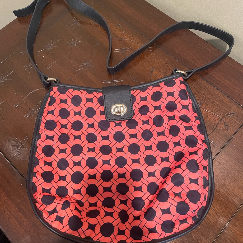 Talbots Patterned Saddle Bag